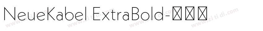 NeueKabel ExtraBold字体转换
